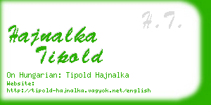 hajnalka tipold business card